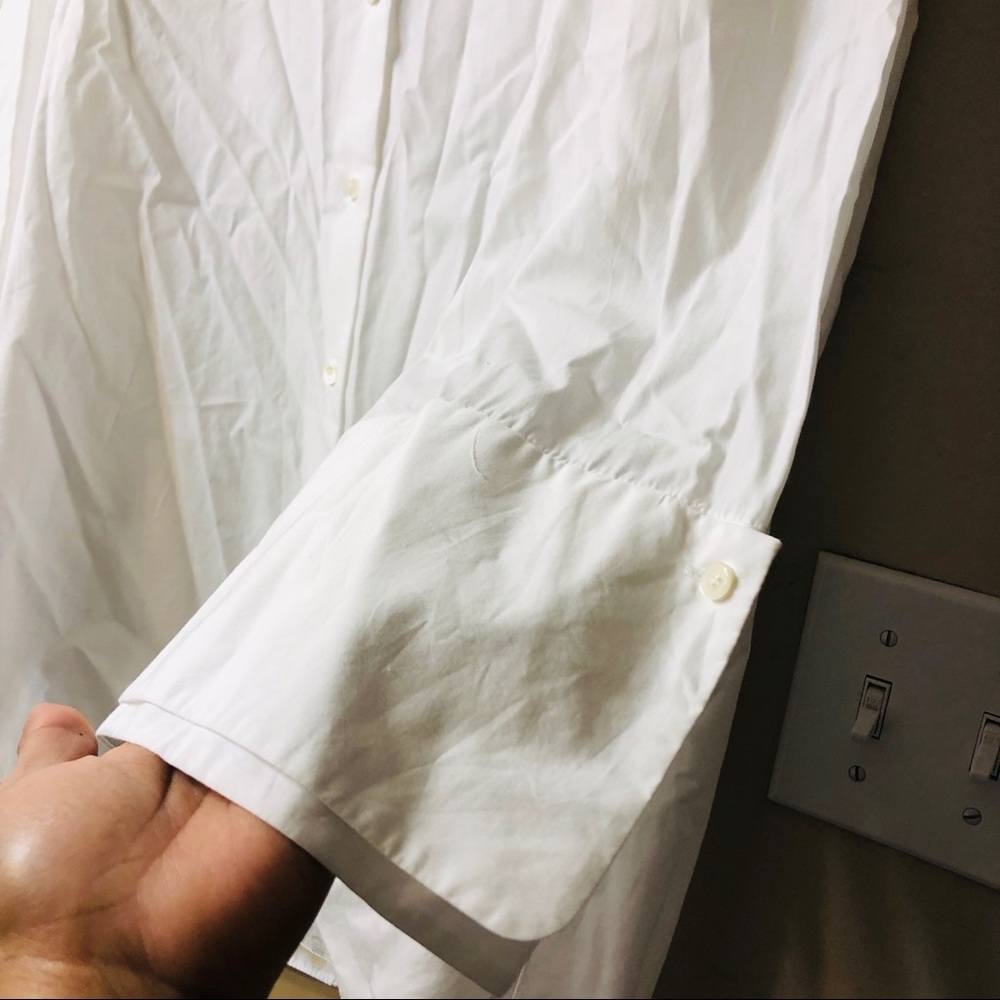 Halston Heritage Wide Cuff Button Front Shirt - image 5